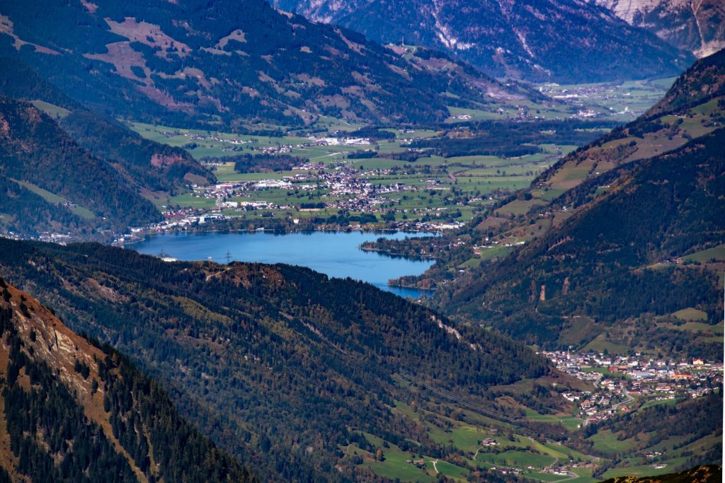 Zell am See und der Zeller See von der Hochalpenstraße aus